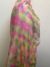 Load image into Gallery viewer, Hand Dyed Long Silk Scarf in Watermelon Colours
