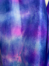 Load image into Gallery viewer, Hand Dyed Silk Neck Scarf in Blue Pink Light Blue by Designer Silk Artist
