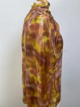 Load image into Gallery viewer, Hand Dyed Long Silk Scarf in Tan Brown Golden Yellow
