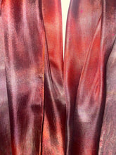 Load image into Gallery viewer, Hand Dyed Long Silk Scarf in Choccy &amp; Red

