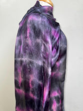 Load image into Gallery viewer, Hand Dyed Long Silk Scarf in Grey Charcoal Pink
