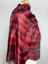Load image into Gallery viewer, Hand Dyed Silk Neck Scarf in Dark Chocolate Burgundy Red by Designer Silk Artist

