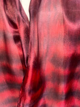 Load image into Gallery viewer, Hand Dyed Silk Neck Scarf in Dark Chocolate Burgundy Red by Designer Silk Artist
