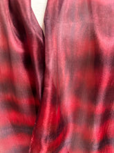 Load image into Gallery viewer, Hand Dyed Silk Neck Scarf in Dark Chocolate Burgundy Red by Designer Silk Artist
