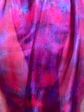 Load image into Gallery viewer, Hand Dyed Silk Neck Scarf in Claret Red Dark Blue by Designer Silk Artist
