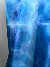 Load image into Gallery viewer, Hand Dyed Long Silk Scarf in Blue Azure Light Blue by Designer Silk Artist
