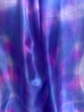 Load image into Gallery viewer, Hand Dyed Silk Small Neck Scarf in Purple Marine Blue by Designer Silk Artist
