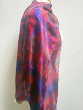Load image into Gallery viewer, Hand Dyed Long Silk Scarf in Green Red and Blue
