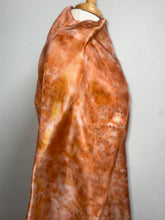 Load image into Gallery viewer, Hand Dyed Long Silk Scarf in Shades of Blue Charcoal Light Blue
