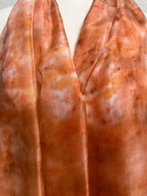 Load image into Gallery viewer, Hand Dyed Long Silk Scarf in Shades of Blue Charcoal Light Blue
