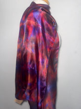 Load image into Gallery viewer, Hand Dyed Long Silk Scarf in Green Red and Blue
