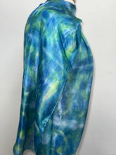 Load image into Gallery viewer, Hand Dyed Long Silk Scarf in Purple Dark Red Blue
