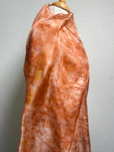 Load image into Gallery viewer, Hand Dyed Long Silk Scarf in Shades of Blue Charcoal Light Blue
