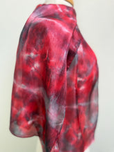 Load image into Gallery viewer, Hand Dyed Silk Neck Scarf in Dark Cherry Burgundy Red by Designer Silk Artist
