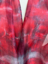 Load image into Gallery viewer, Hand Dyed Silk Neck Scarf in Dark Cherry Burgundy Red by Designer Silk Artist
