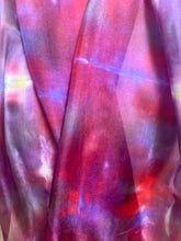 Load image into Gallery viewer, Hand Dyed Silk Neck Scarf in Purple Cerise Cobalt Navy by Designer Silk Artist
