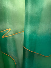 Load image into Gallery viewer, Abstract Design Silk Long Scarf in Shades of Green : Hand Painted by Designer Silk Artist
