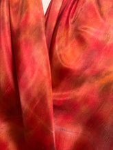 Load image into Gallery viewer, Hand Dyed Square Silk Scarf in Autumn Shades by Designer Silk Artist
