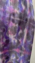 Load and play video in Gallery viewer, Hand Dyed Silk Small Neck Scarf in Lilac Grey Pink by Designer Silk Artist
