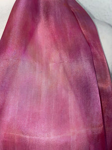 Hand Dyed Silk Neck Scarf in Pastel Pinks