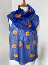 Load image into Gallery viewer, Sweet Peas Design X Long Silk Scarf : Hand Painted Silk
