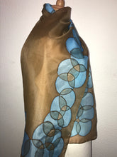 Load image into Gallery viewer, Bubbles Design Long Silk Scarf : Hand Painted Silk
