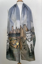 Load image into Gallery viewer, Leaving Stoke Design X Long Silk Scarf : Hand Painted Silk

