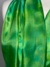 Load image into Gallery viewer, Hand Dyed Silk Neck Scarf in Greens
